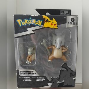 Pokemon Select Evolution 2 Pack - Features 2-Inch Cubone & 3-Inch Marowak Battle